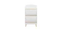 flynama Kids 3-Tier Bookshelf and Toy Storage Organizer with Pine Legs
