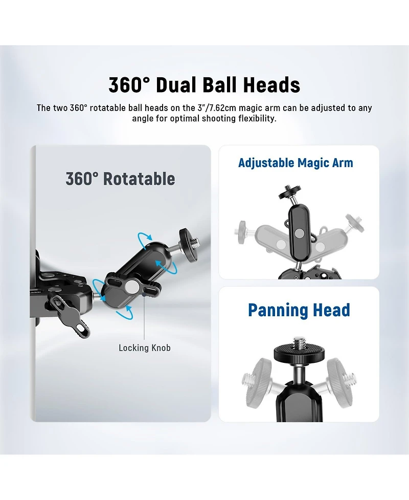 Neewer ST88 Camera Mounting Accessory for select GoPro, Dji and Insta360 action cameras