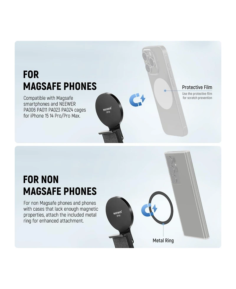 Neewer SP08 Camera Mounting Accessory for select iPhone and Android mobile devices