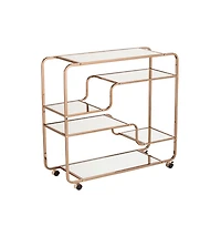 Augusta Home Maylynn Art Deco Mirrored Bar Cart