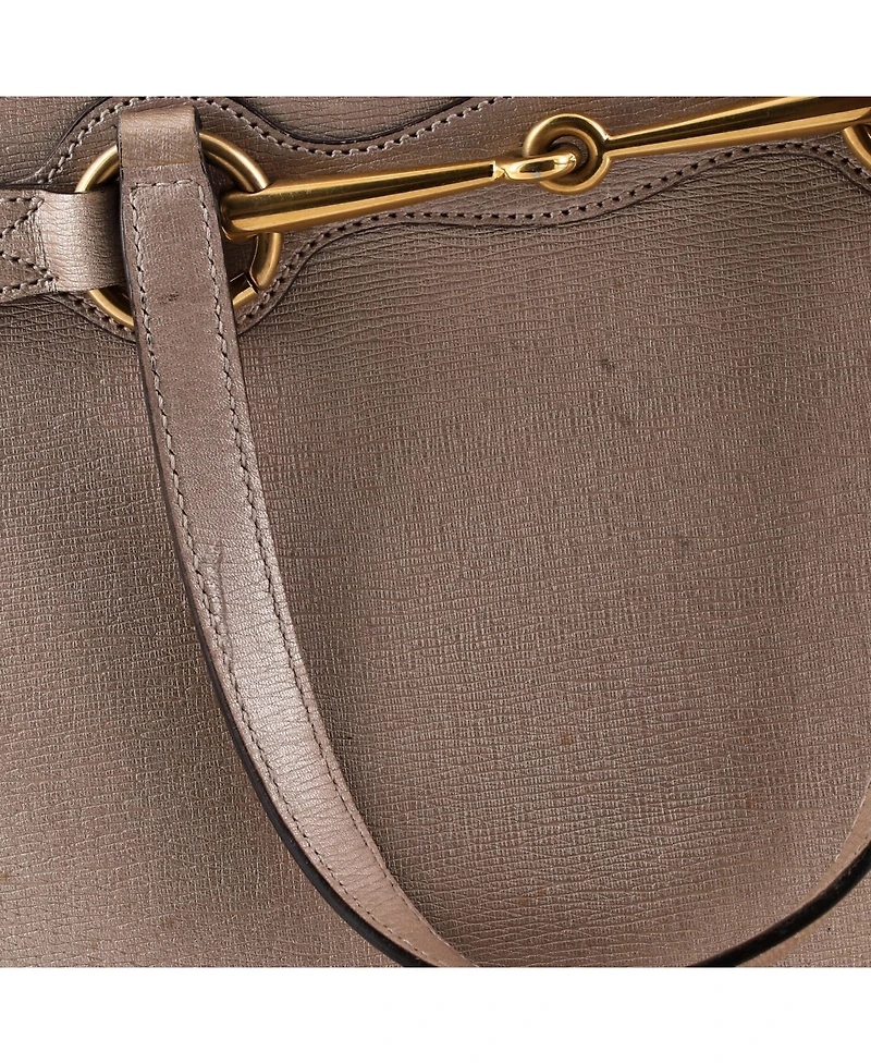 Pre-Owned Gucci Medium Bright Bit Convertible Tote Leather