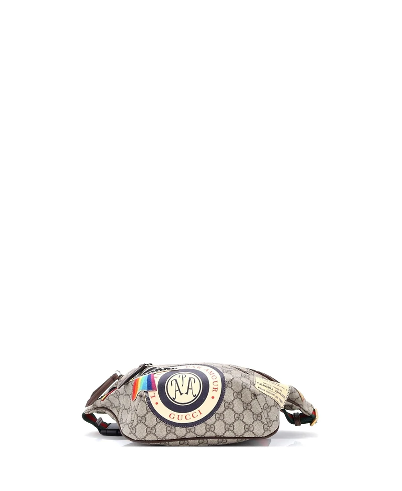 Pre-Owned Gucci Courrier Zip Belt Bag Gg Coated Canvas with Applique