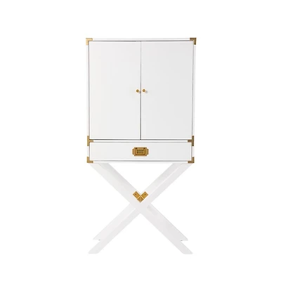 Augusta Home Campaign Tall Bar Cabinet with Storage