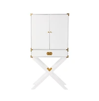 Augusta Home Campaign Tall Bar Cabinet with Storage