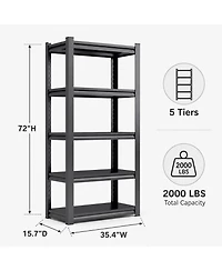 Viyet 72"H 5-Tier Heavy Duty Metal Shelves