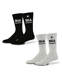 Starter Men's and Women's 2-Pack Black/White Miami Dolphins Assist Socks