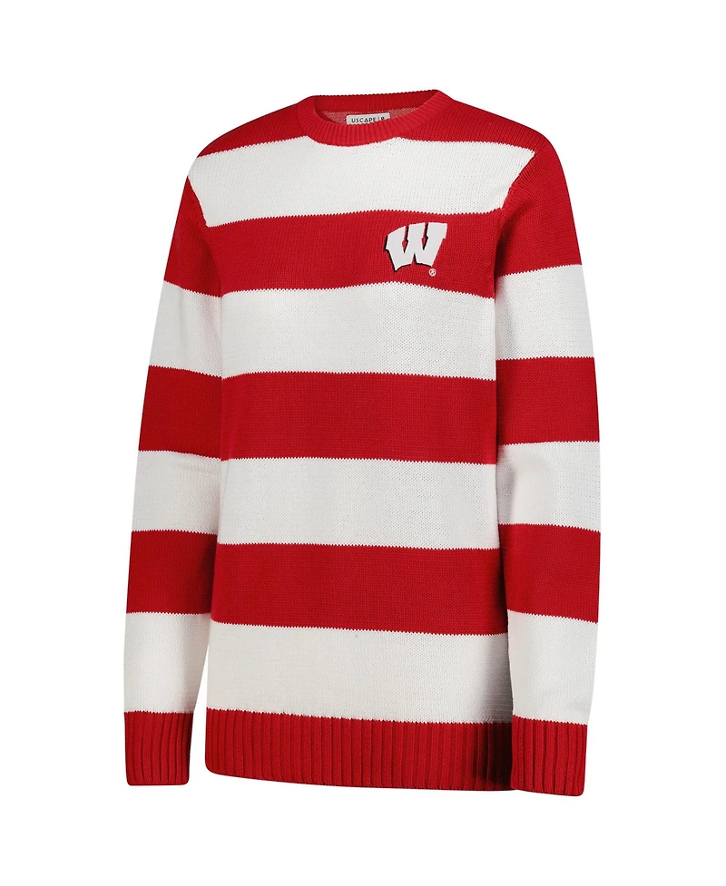 Uscape Apparel Men's and Women's White Wisconsin Badgers Renew Knit Stadium Sweater