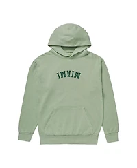 Uscape Apparel Men's Green Miami Hurricanes Upside Down Embroidered Vintage Heavyweight Hoodie