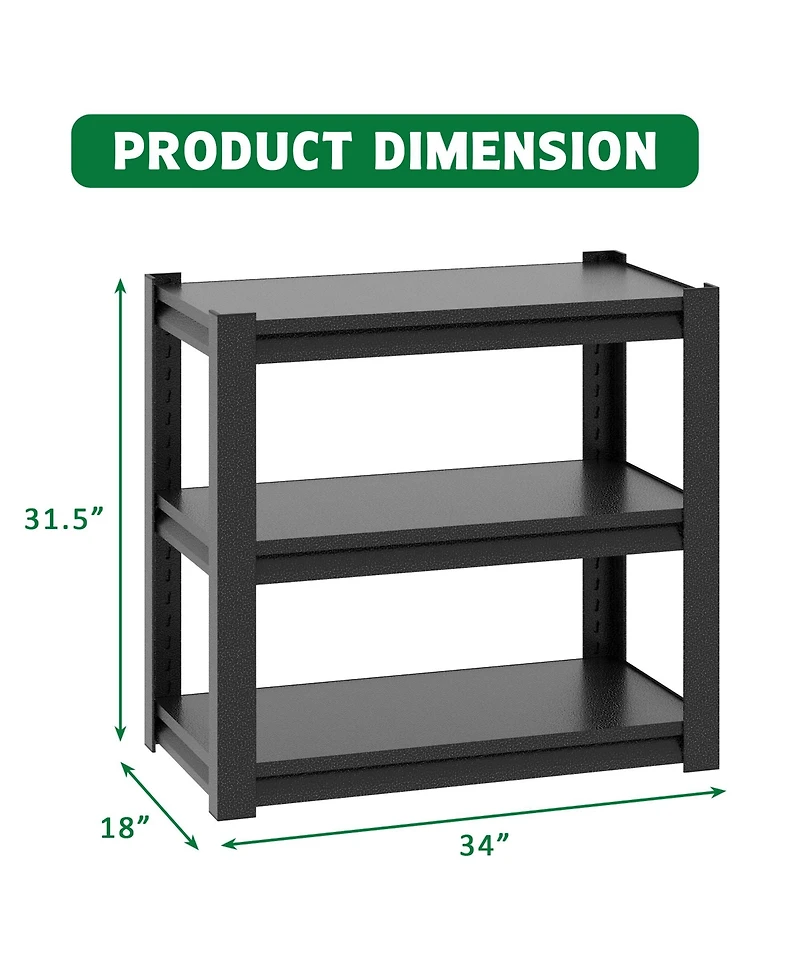 Viyet 34"W 3-Tier Metal Aquarium Stand - 660lbs Heavy Duty Rack for 20-30 Gallon Fish Tanks