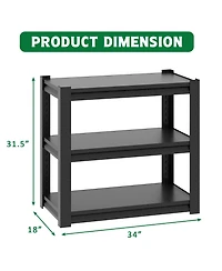 Viyet 34"W 3-Tier Metal Aquarium Stand - 660lbs Heavy Duty Rack for 20-30 Gallon Fish Tanks