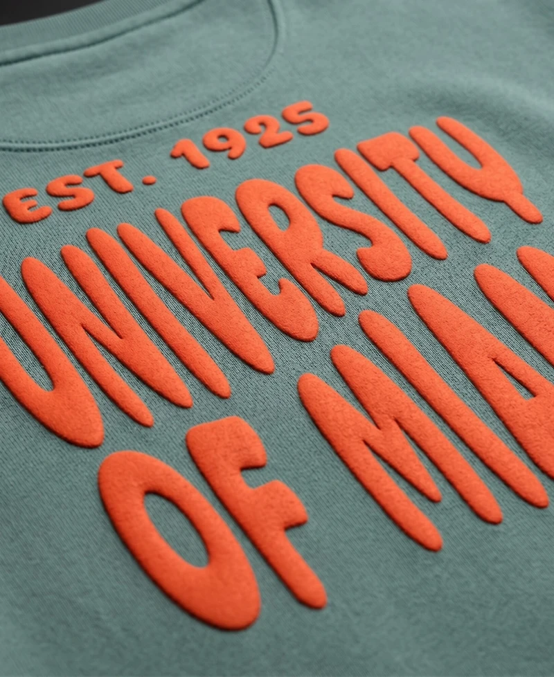 Uscape Apparel Women's Green Miami Hurricanes Cloud Sweatshirt