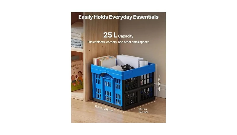 Viyet 3-Pack 25L Collapsible Storage Bins