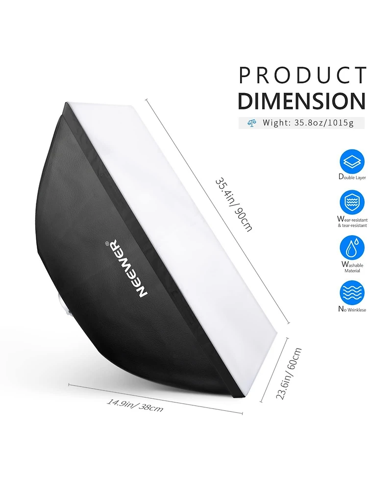 Neewer S101-400W Softbox with 400W, 300W, 70W for S101-400W/300W