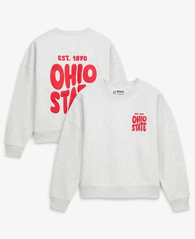 Uscape Apparel Women's Heather Gray Ohio State Buckeyes Cloud Sweatshirt