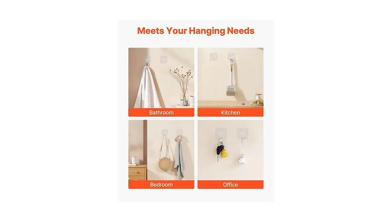 Viyet 12-Pack Adhesive Wall Hooks