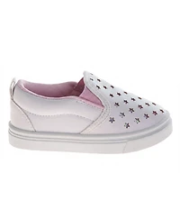 Laura Ashley Big Girls (7-12) Star Casual Shoes with Glitter Detail Slip-On Sneakers (Toddler/Little Kid)