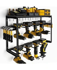 Xdovet Power Tool Storage Rack Wall Mounted Drill Holder Metal Garage Hook Hammer Rack