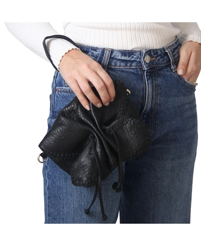 Carlos Falchi Mini Butterfly Lambskin Leather Bag