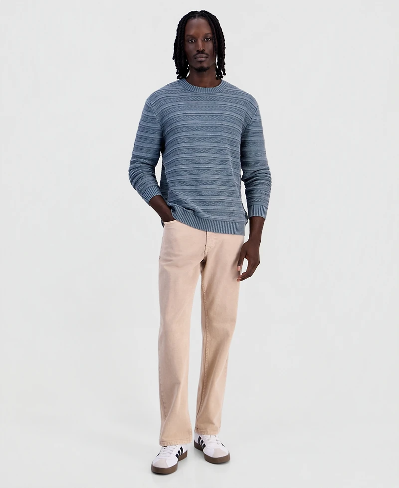Sun + Stone Men's Acid Stripe Long-Sleeve Sweater, Macy's Exclusive