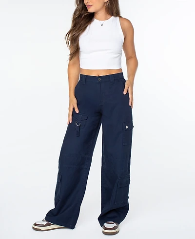 Celebrity Pink Juniors' High-Rise Wide-Leg Cargo Pants