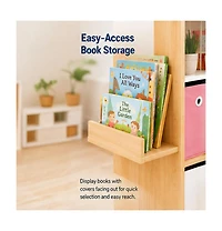 Mega Casa House-Style Kids Storage Cabinet, Multi-Bin Toy Organizer and Book Display Bookcase for Playrooms & Bedrooms