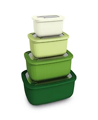 Art & Cook 8-Pc. Rectangle Bowl Set with Lids