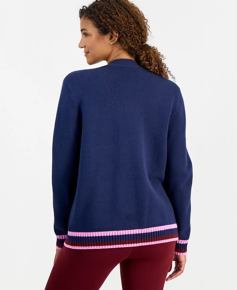 Id Ideology Women's Colorblock V-Neck Long-Sleeve Cardigan, Macy's Exclusive