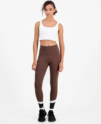 Id Ideology Women's Compression High-Waist Colorblock Leggings, 25" Inseam, Macy's Exclusive