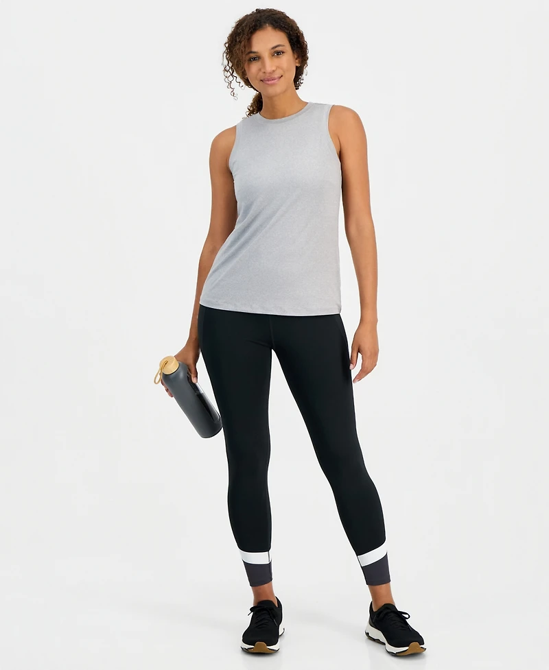 Id Ideology Women's Performance Essential Relaxed-Fit Crewneck Sleeveless Tank Top, Macy's Exclusive