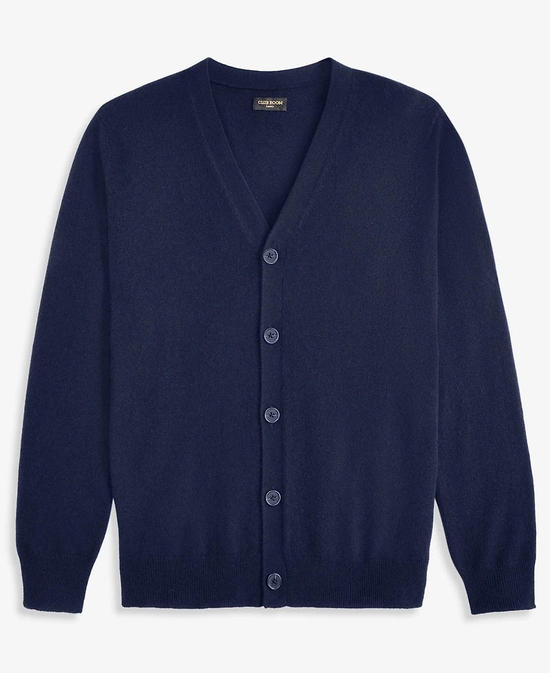 Club Room Men's Cashmere V-Neck Cardigan, Created for Macy's