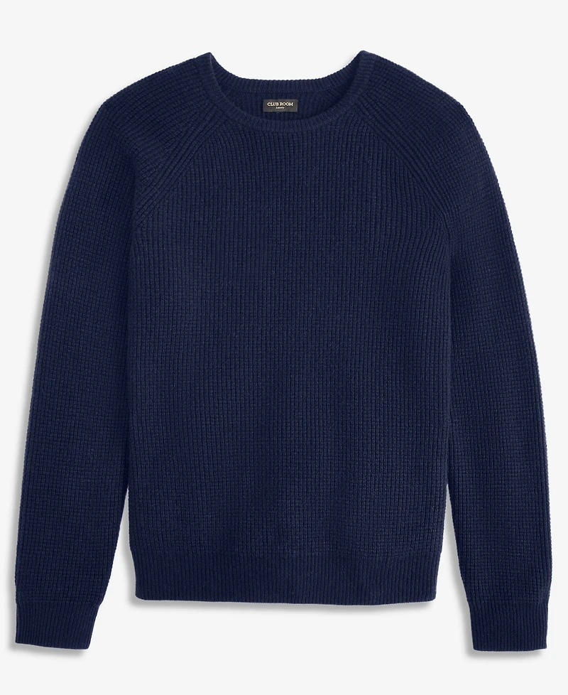 Club Room Men's Long-Sleeve Waffle Crewneck Sweater, Macy's Exclusive