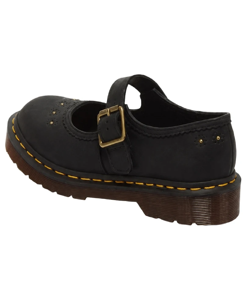 Dr. Martens Women's Mary Jane Flower Crazy Almond Toe Flats
