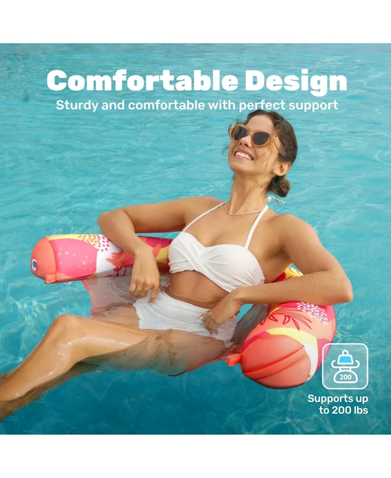 Aofar 3 Packs Inflatable Pool Noodle Chair Floats Sling Floatie Swimming Party Adult Summer Water Fun