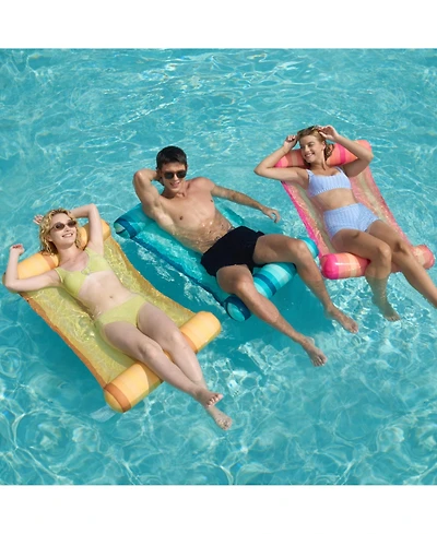 Aofar 3 Pack Inflatable Pool Floats Water Hammock Lounges