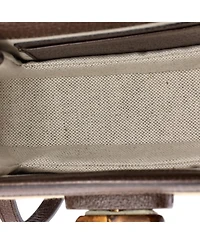 Pre-Owned Gucci Mini Bamboo 1947 Top Handle Bag Jumbo Gg Canvas