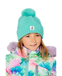 Deux par Deux Little and Big Girl's (5-14) Winter Knit Pompom Hat