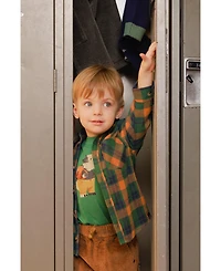 Deux par Kids & Baby Little and Big Boy 6-8 Plaid Shirt