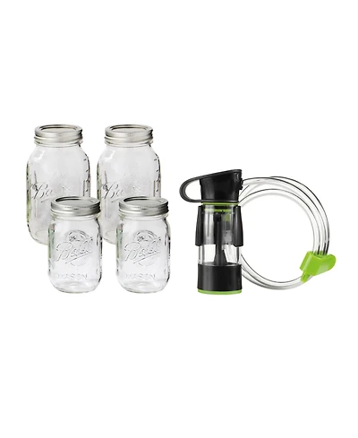 Ball Mason Jar Vacuum Sealer Kit with Handheld Sealer and Jar Seal Lids - Regular Mouth