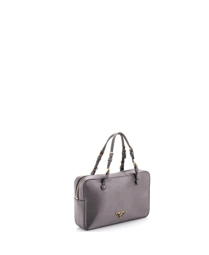 Pre-Owned Prada Triangle Logo Cerniera Top Handle Bag Satin