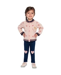 Deux par Little and Big Girl (6-8) Knitted Jacquard Cardigan