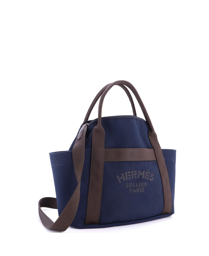 Pre-Owned HERMES Sac De Pansage Groom Handbag Canvas