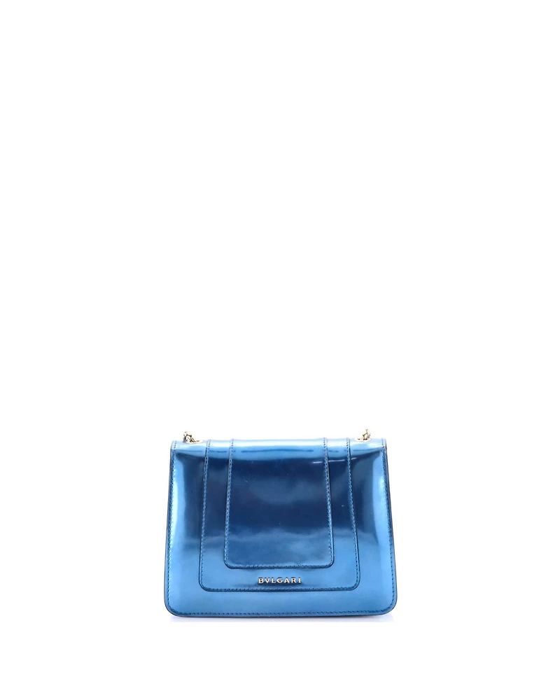 Pre-Owned Bvlgari Small Serpenti Forever Square Shoulder Bag Metallic Leather