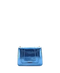 Pre-Owned Bvlgari Small Serpenti Forever Square Shoulder Bag Metallic Leather