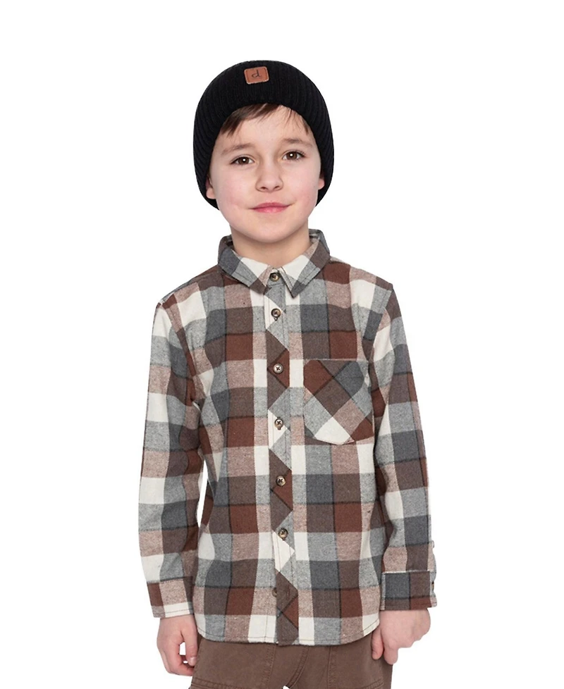 Deux par Boys' (6-12) Flannel Shirt