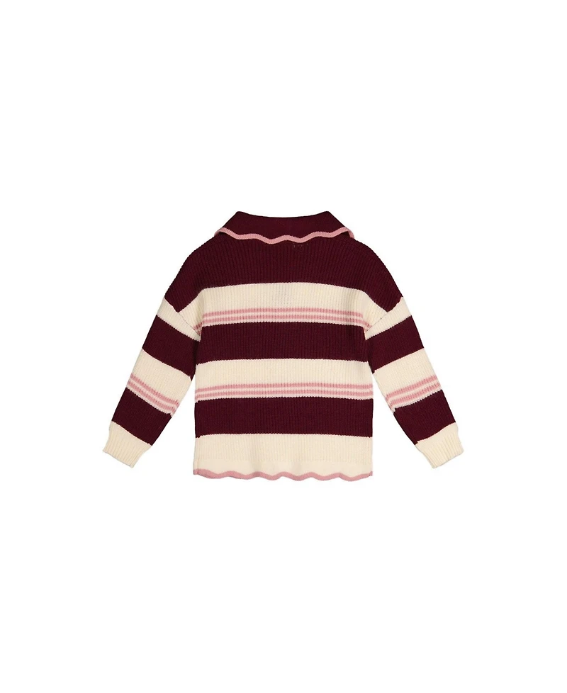Deux par Little and Big Girl 6-14 Years Scalloped Collar Sweater