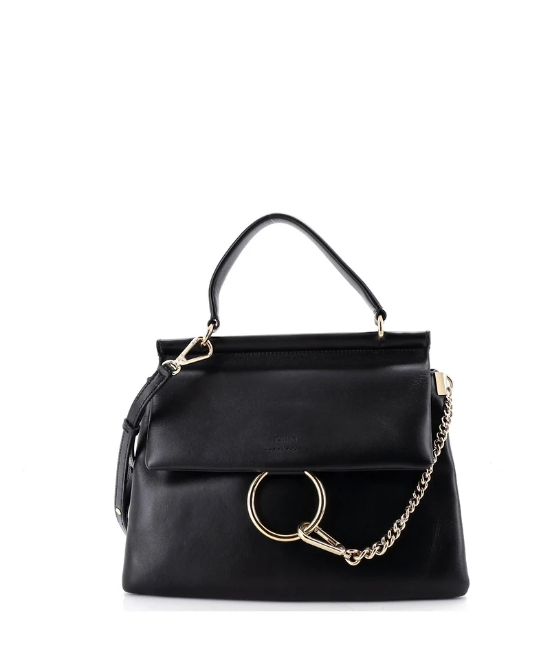 Pre-Owned Chloe Small Faye Top Handle Bag Leather