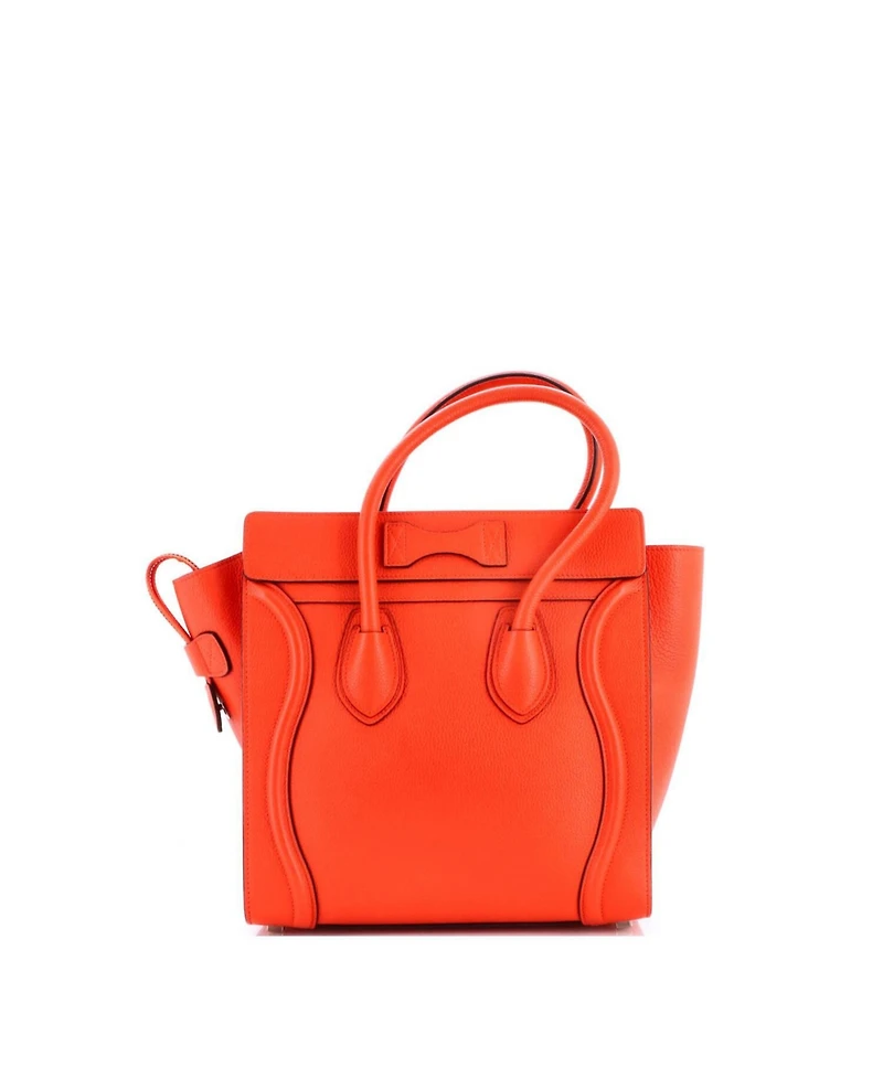 Pre-Owned Celine Micro Luggage Bag Grainy Leather