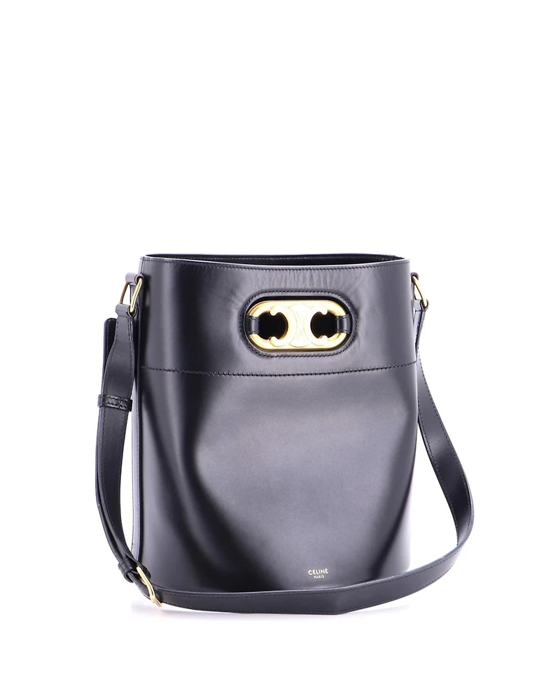 Pre-Owned Celine Medium Maillon Triomphe Bucket Bag Leather