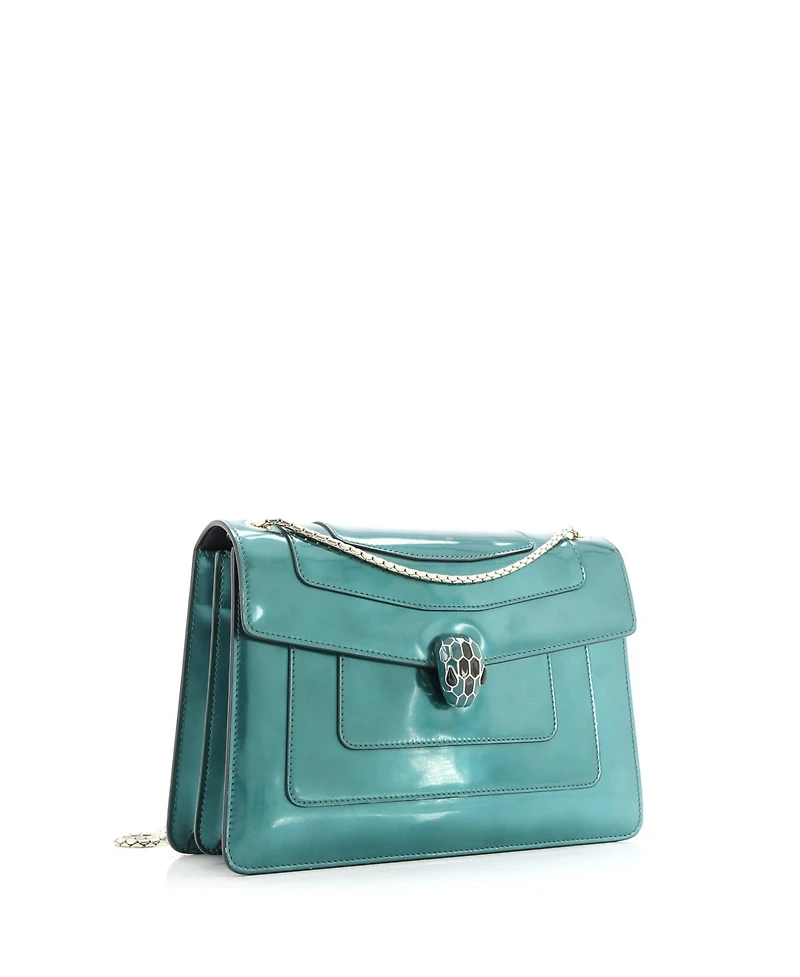 Pre-Owned Bvlgari Medium Serpenti Forever Shoulder Bag Patent