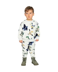 Deux par Deux Toddler Boy's (2T-5T) Fleece Sweatpants Dinosaur Print